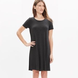 Madewell Swingy Tee Dress, Charcoal Heather, Small